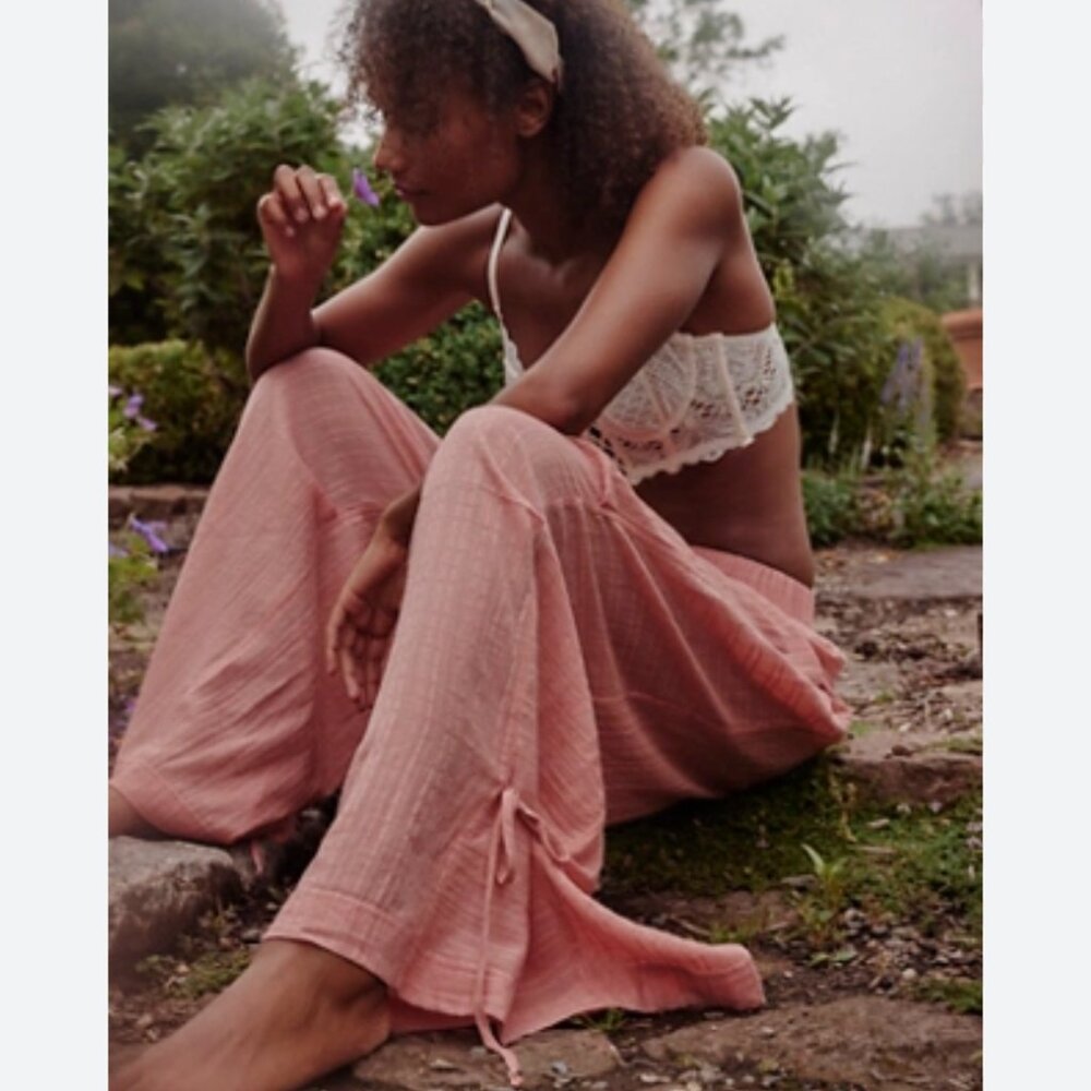Free People “come over” Blush Straight Leg Pants
